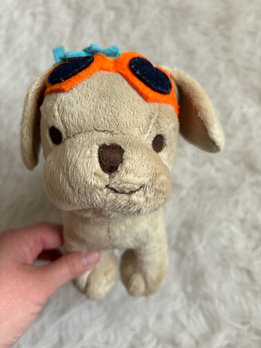 Gymboree Plush Puppy Purse with Orange Heart Sunglasses & Turquoise Accents - Picture 3 of 4